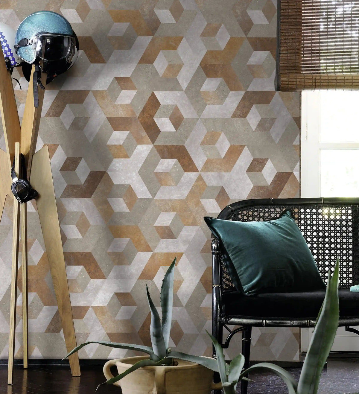Illusion Peel and Stick Backsplashes Hexagon Tiles, Sundance