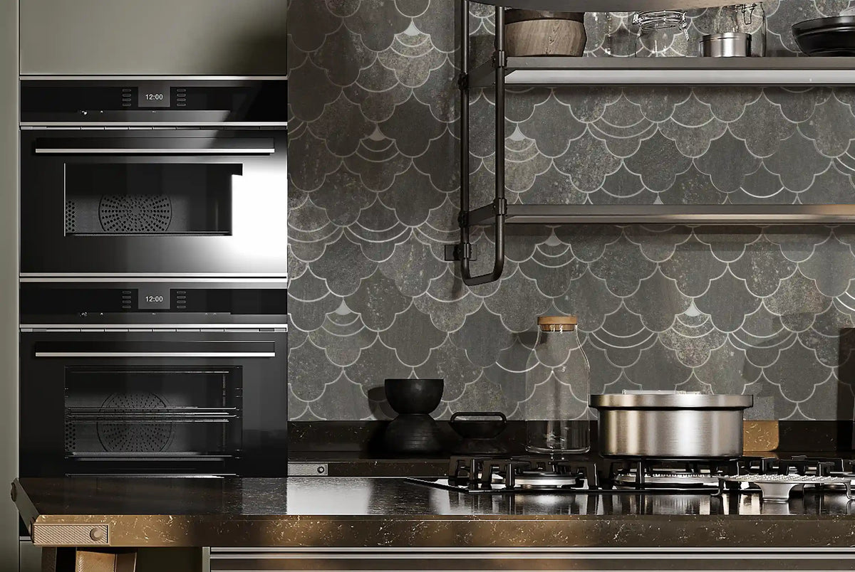 Cloud Yarn Mosaic Peel and Stick Tiles Backsplash, Galaxy Silver