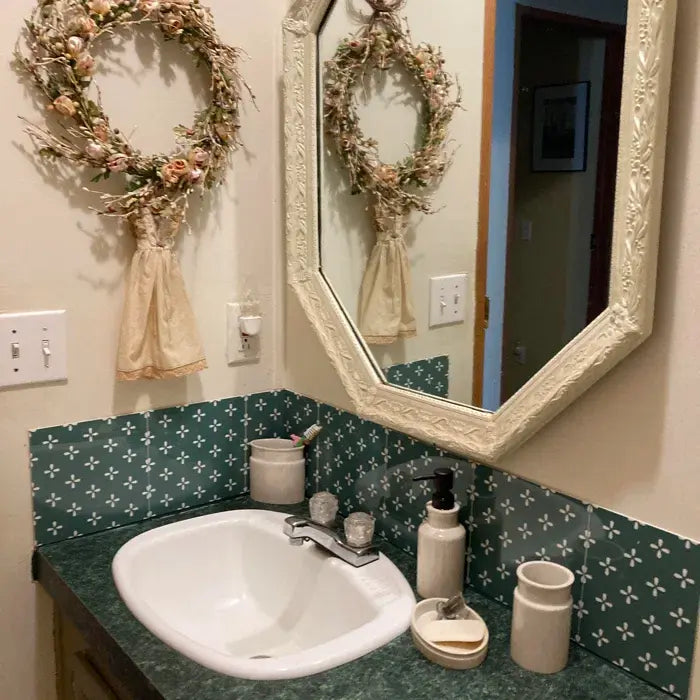 A Guest Bathroom Glow-Up: Peel and Stick Success!