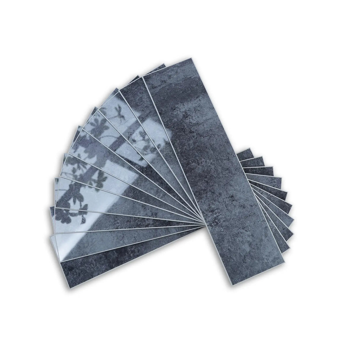 COLAMO Crystal Glossy Black Peel and Stick Backsplash Subway Tile