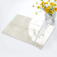 COLAMO Crystal Glossy Beige Peel and Stick Backsplash Subway Tile
