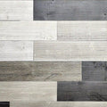 COLAMO Gray Mix Pine Peel and Stick Wood Paneling Shiplap Wall Planks