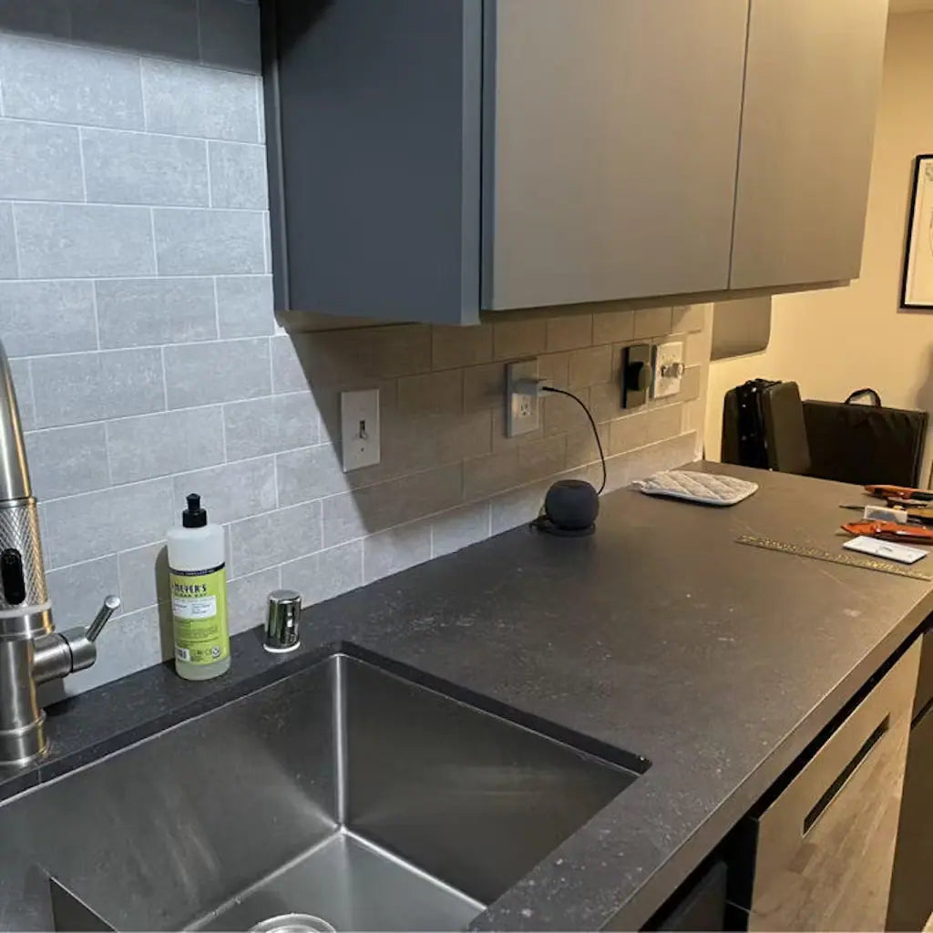 Luxe Subway Peel & Stick Tile - Industrial Light Concrete - 12"x12"
