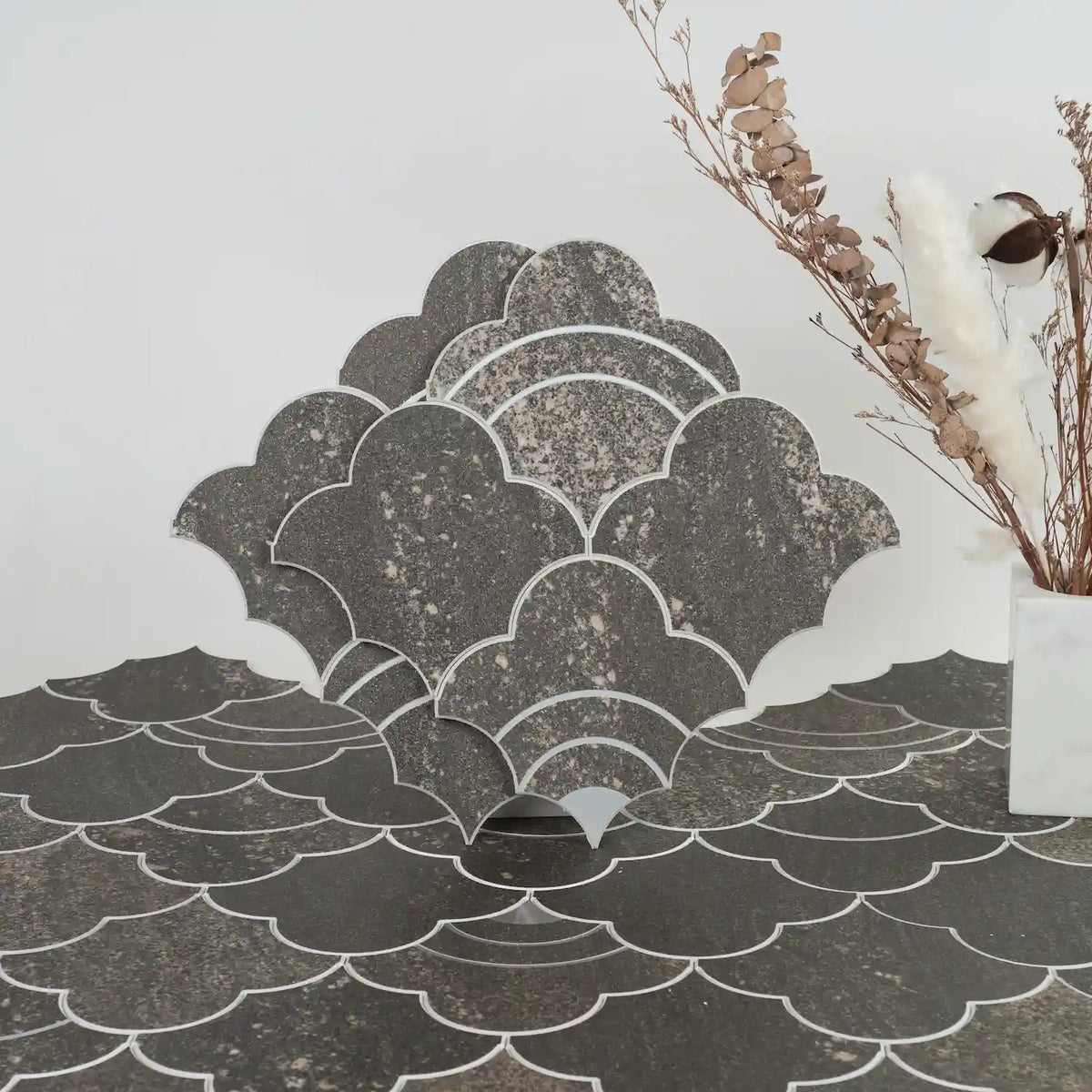 Cloud Yarn Mosaic Peel and Stick Tiles Backsplash, Galaxy Silver