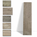 Colamo Mist Gray Oak Weathered Wood Look Tiles Waterproof Thick Rigid Peel and Stick Backsplashes