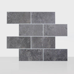 Luxe Subway Peel & Stick Tile - Rustic Charcoal Slate - 12"x12"